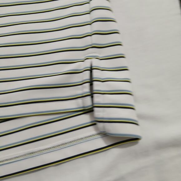 set of 2 Polo Shirts Xl/Med Short-sleeved Under Armour/GH Bass Striped easy care - Picture 11 of 16